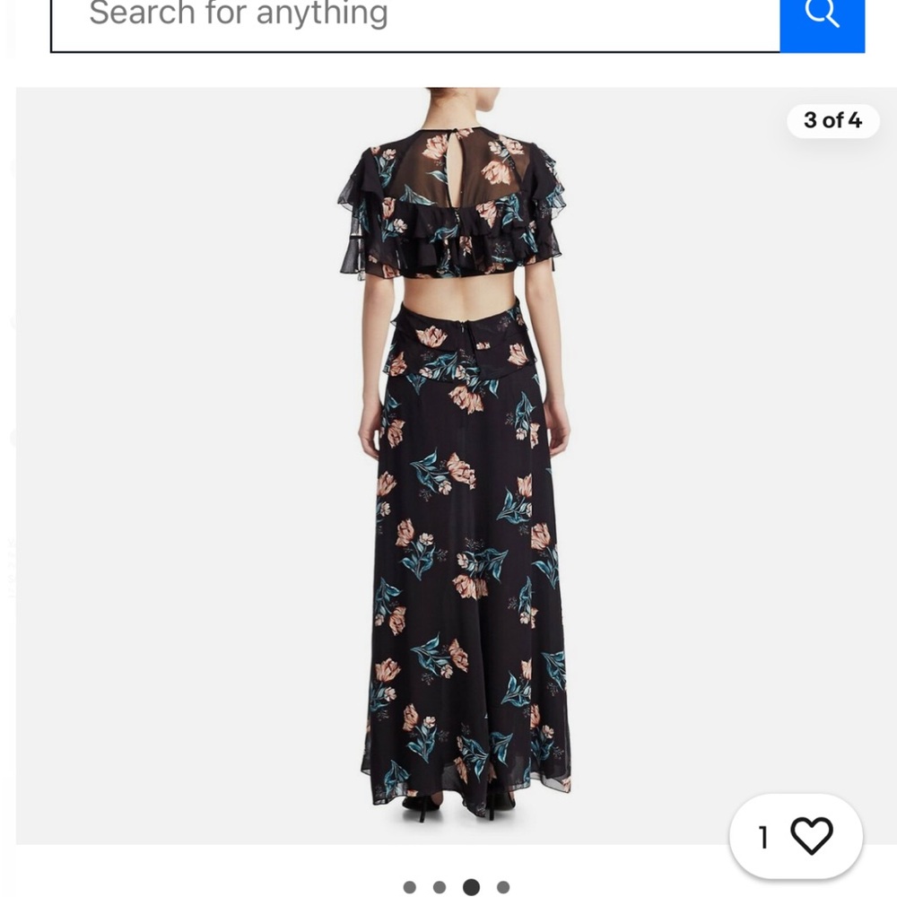 NICHOLAS 'Piper' Flowy Ruffle Cutout
Maxi Silk Dress, Size 4($850) - Picture 3 of 15